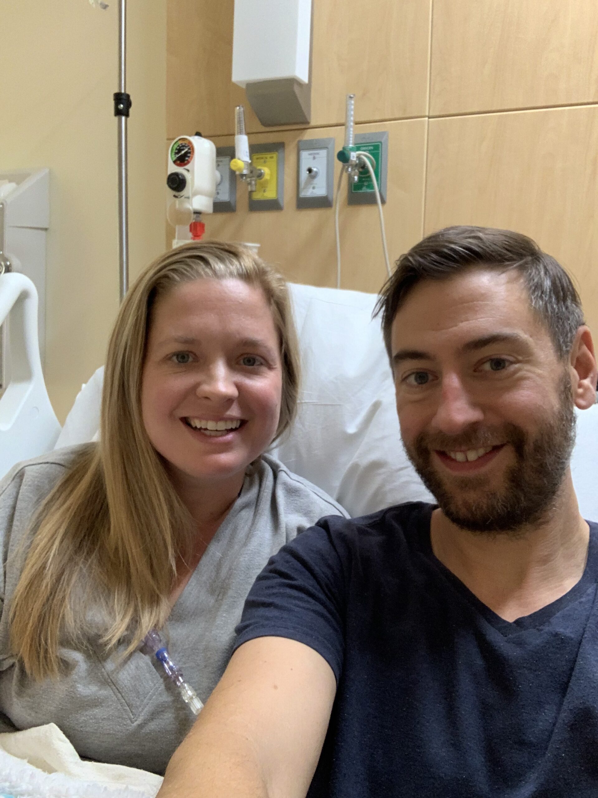 Amanda and Matt in the hospital
